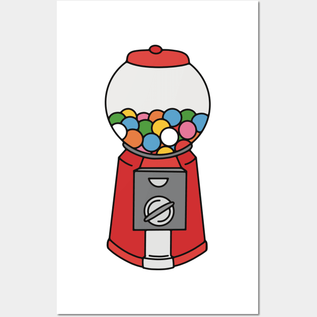 Retro Gumball Machine Wall Art by murialbezanson